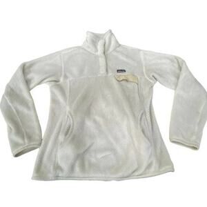 PATAGONIA pullover fleece size medium IVORY SNAP T Synchilla
